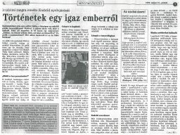 1999. 05. Történetek egy igaz emberről c. cikk Csath Róza = Békés Megyei Hírlap